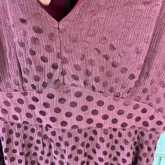 Madewell | V-Neck Fit-and-Flare Dress in Dot Jacquard - Picture 5 of 9